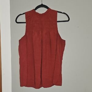 Nine West Sleeveless Rust Blouse